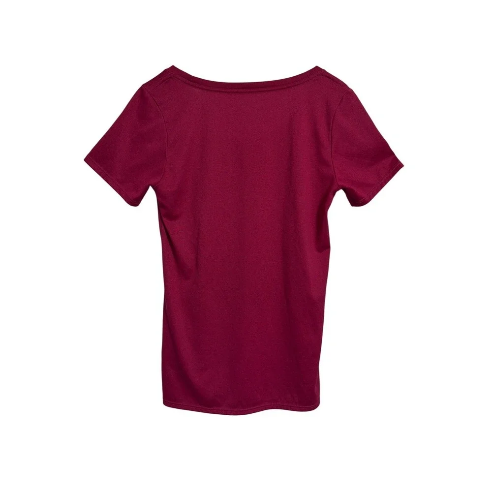 Nike Dri-FIT Womens XS‎ Maroon Scoop Neck Short Sleeve Training T-Shirt